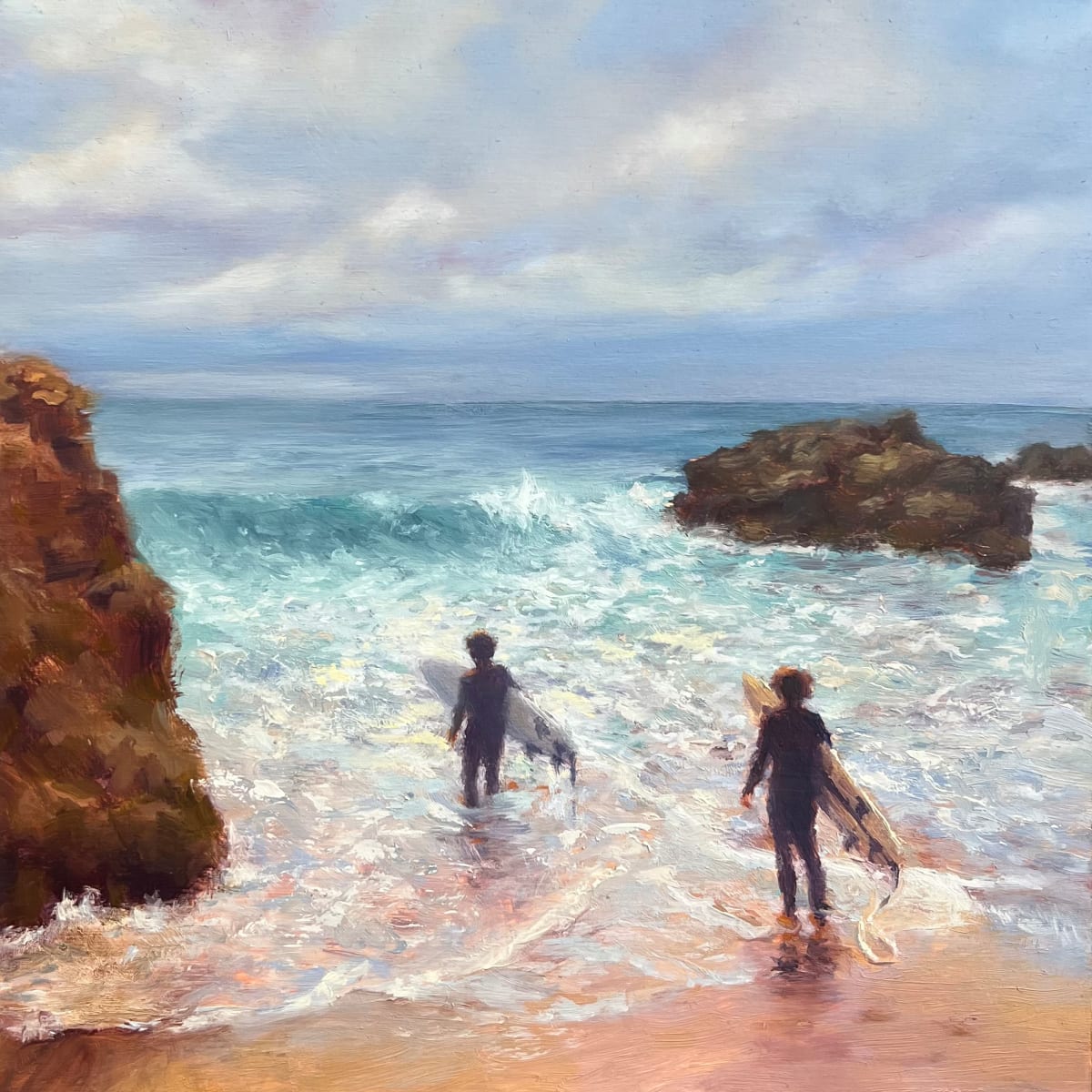 Dawn Patrol by Jessica Falcone  Image: ©Jessica Falcone, "Dawn Patrol", Oil on Wood Cradle, 8" X 8"