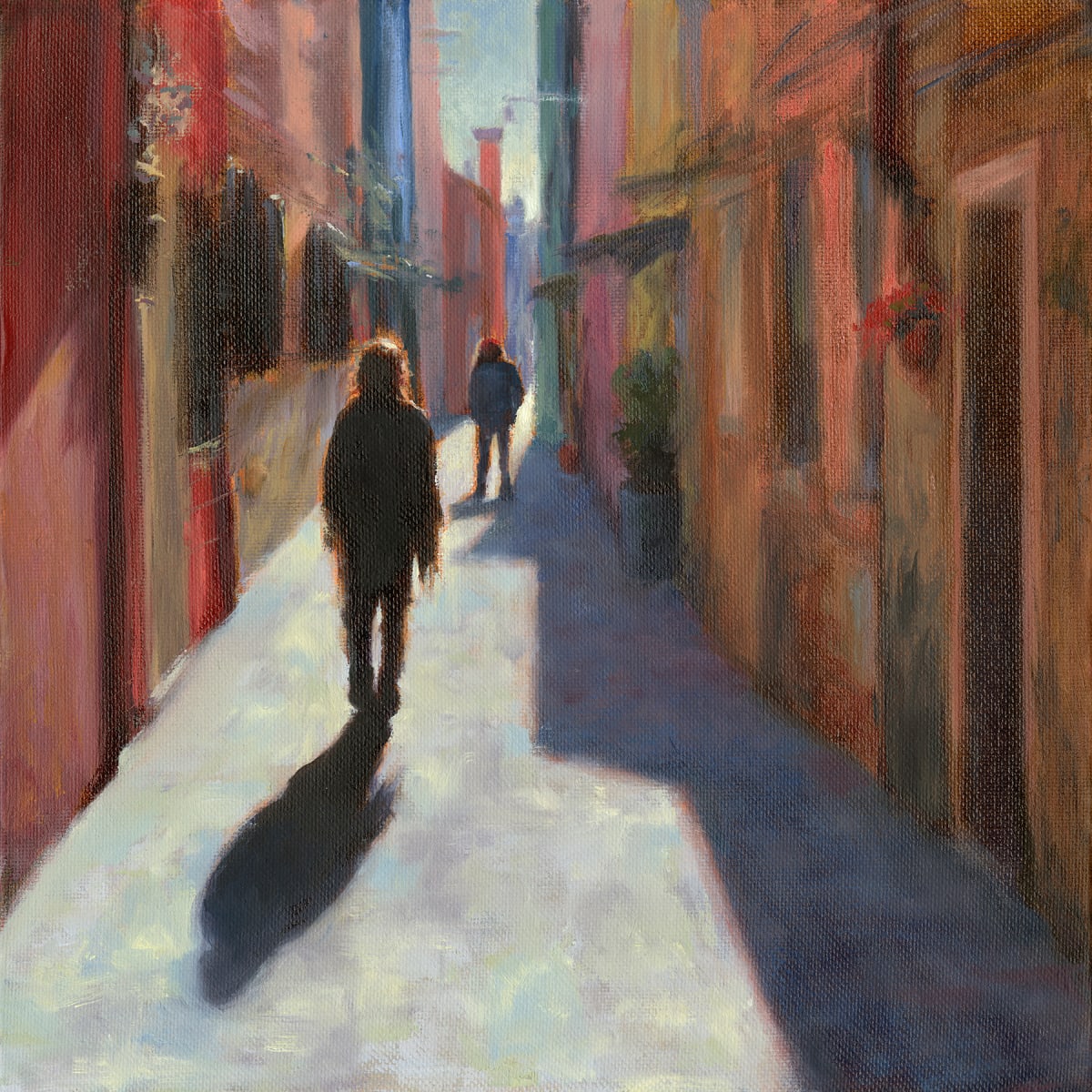 Vagabondaggio ~Venezia, Italy by Jessica Falcone  Image: ©Jessica Falcone, "Vagabondaggio", Oil on Canvas, 10" X 10"