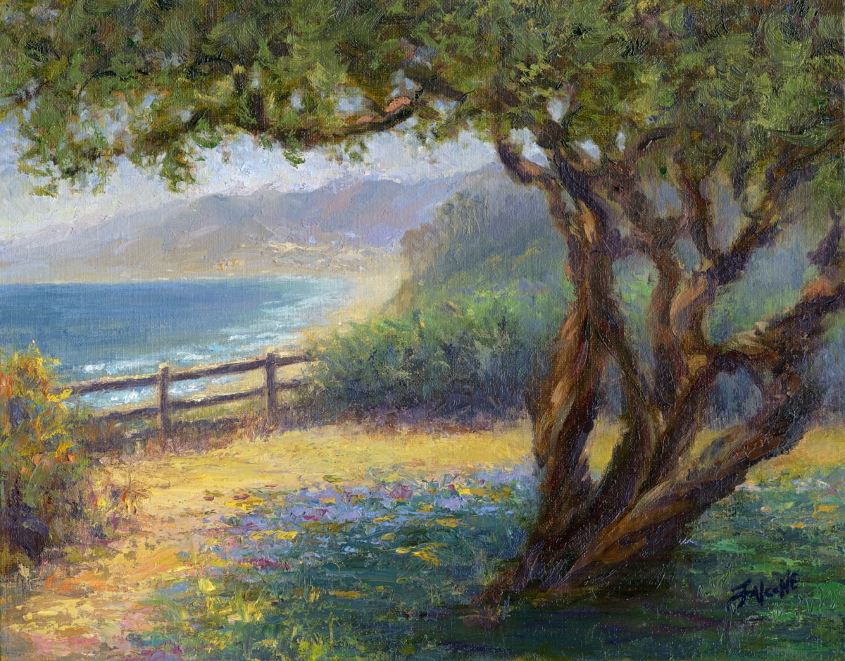 On the Bluff by Jessica Falcone  Image: ©Jessica Falcone, "On the Bluff", Oil on Canvas, 11" X 14"