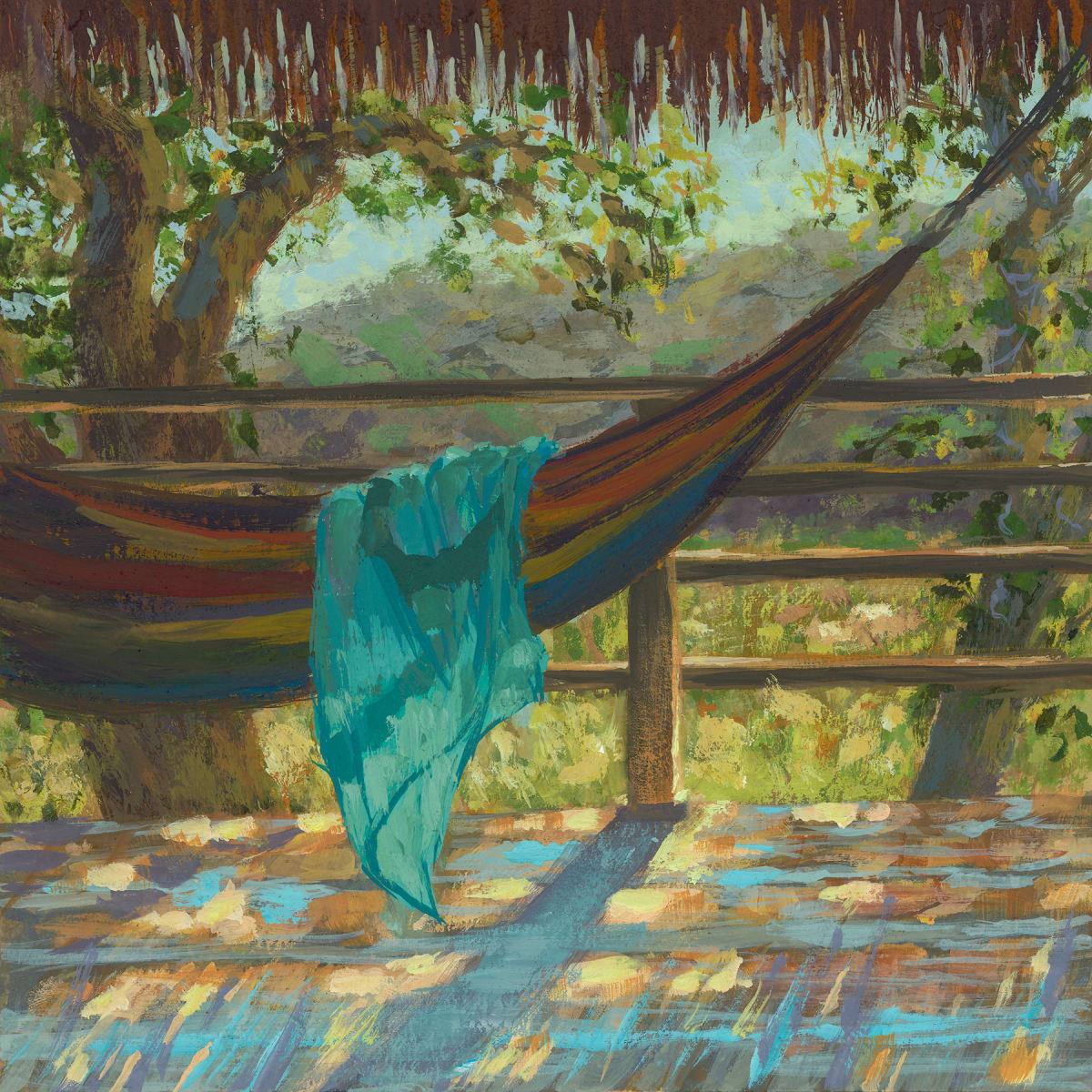 Verano Eterno (Eternal Summer) by Jessica Falcone  Image: ©Jessica Falcone, "Verano Eterno", Watercolor & Gouache, 8" X 8"
