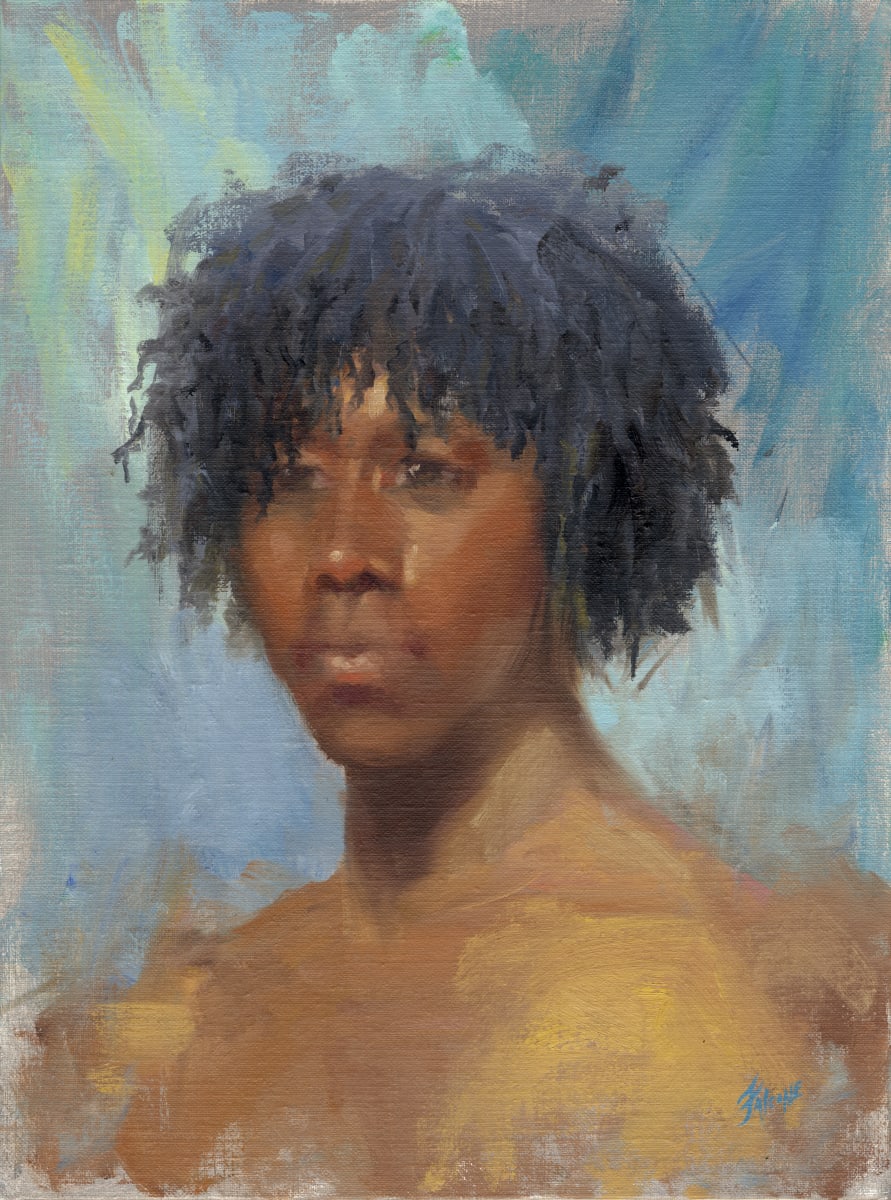 Portrait of Chey by Jessica Falcone  Image: ©Jessica Falcone, "Portrait of Chey", Oil on Canvas, 16" X 12"
