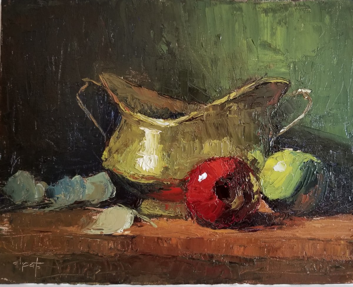 Apples and Brass by Donna Pate, Image 1.
