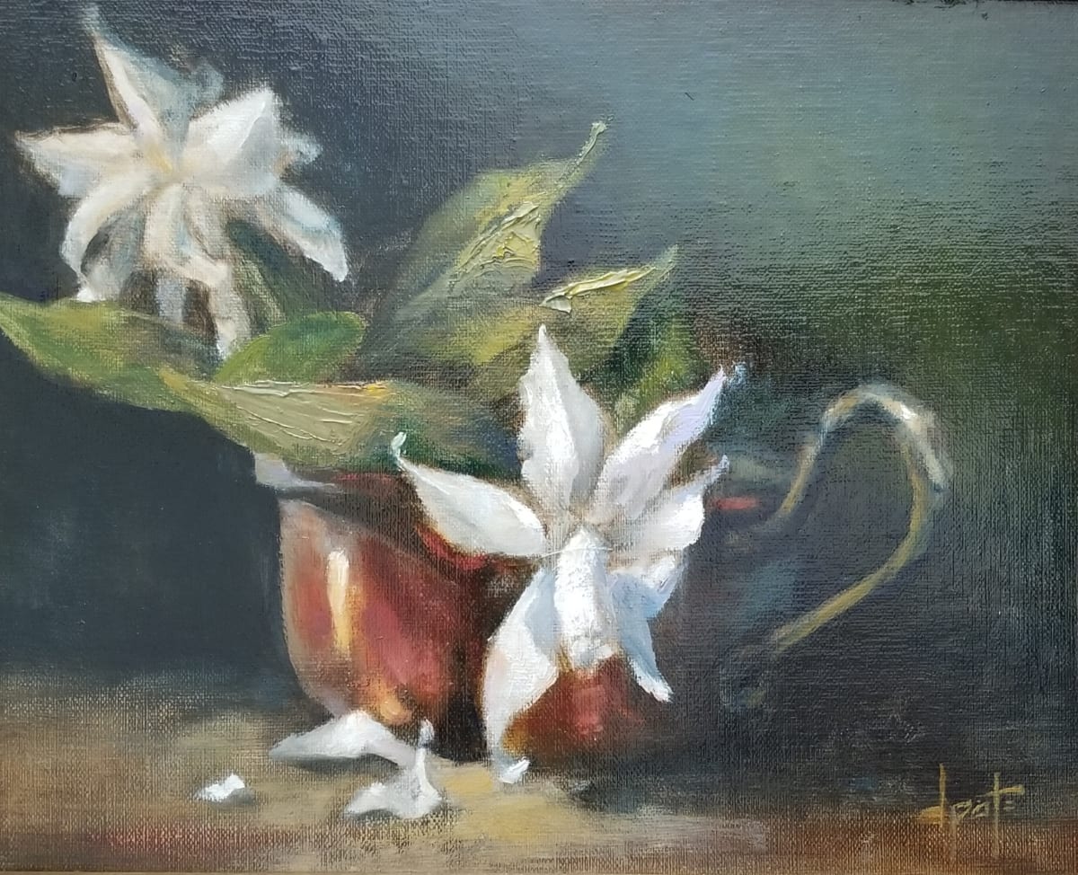 Gardenias in Copper by Donna Pate 