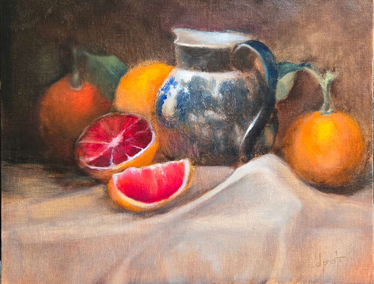 Blood Oranges and Flow Blue by Donna Pate 