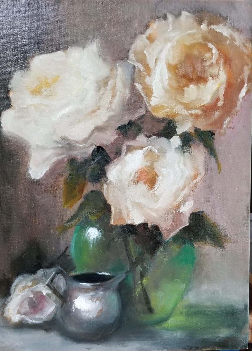 White Roses by Donna Pate 