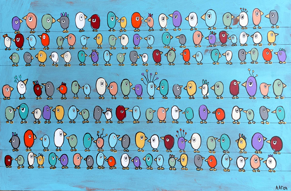 143 Birds, All Getting Along by Aaron Grayum 
