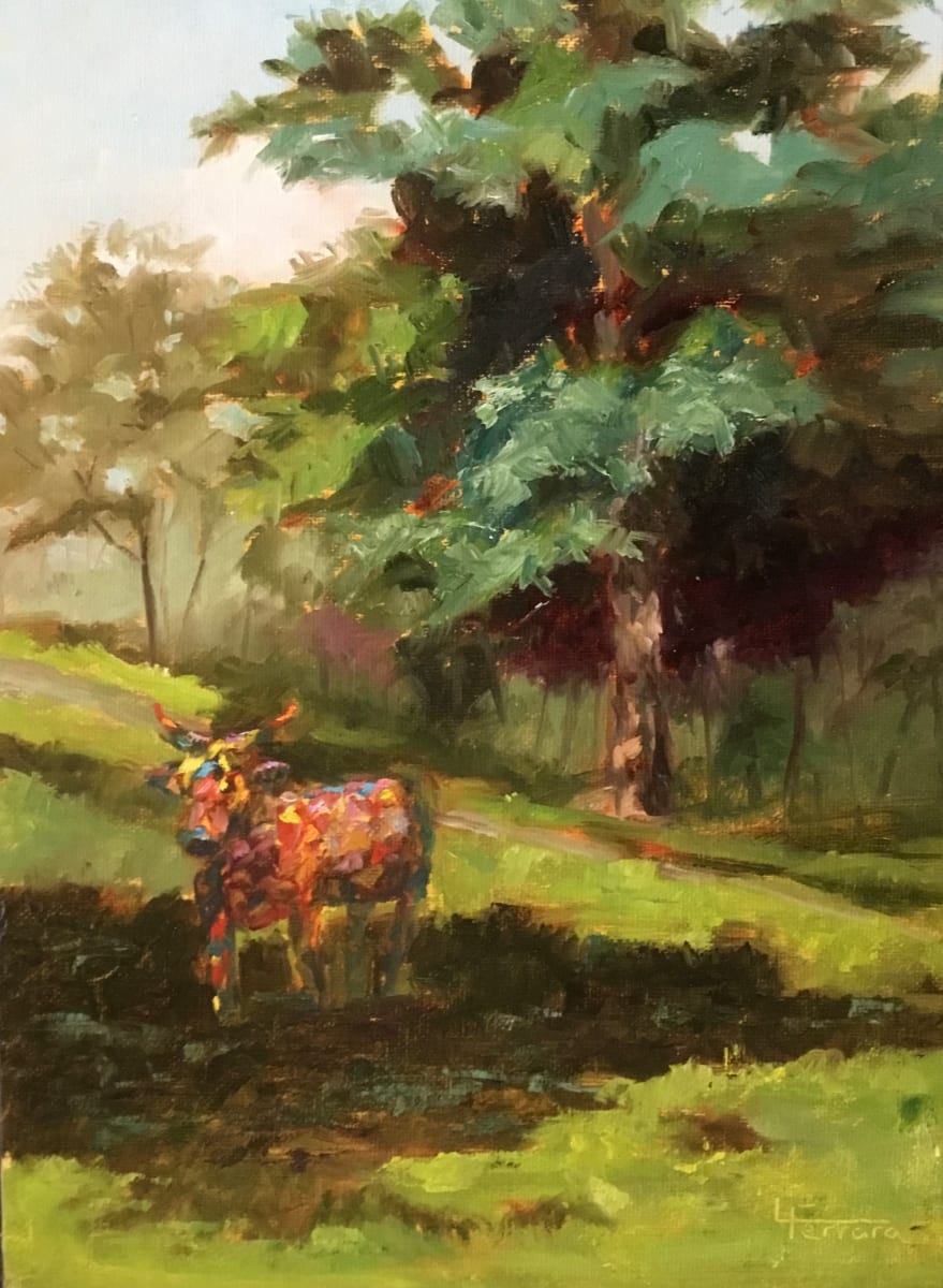 Painted Cow by Lina Ferrara 