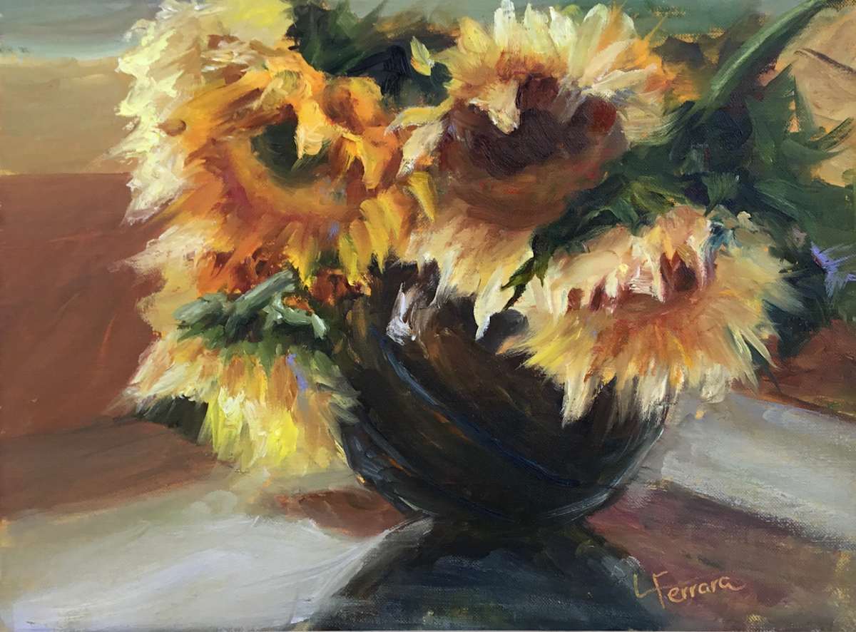 Sunbursts in Indigo by Lina Ferrara 