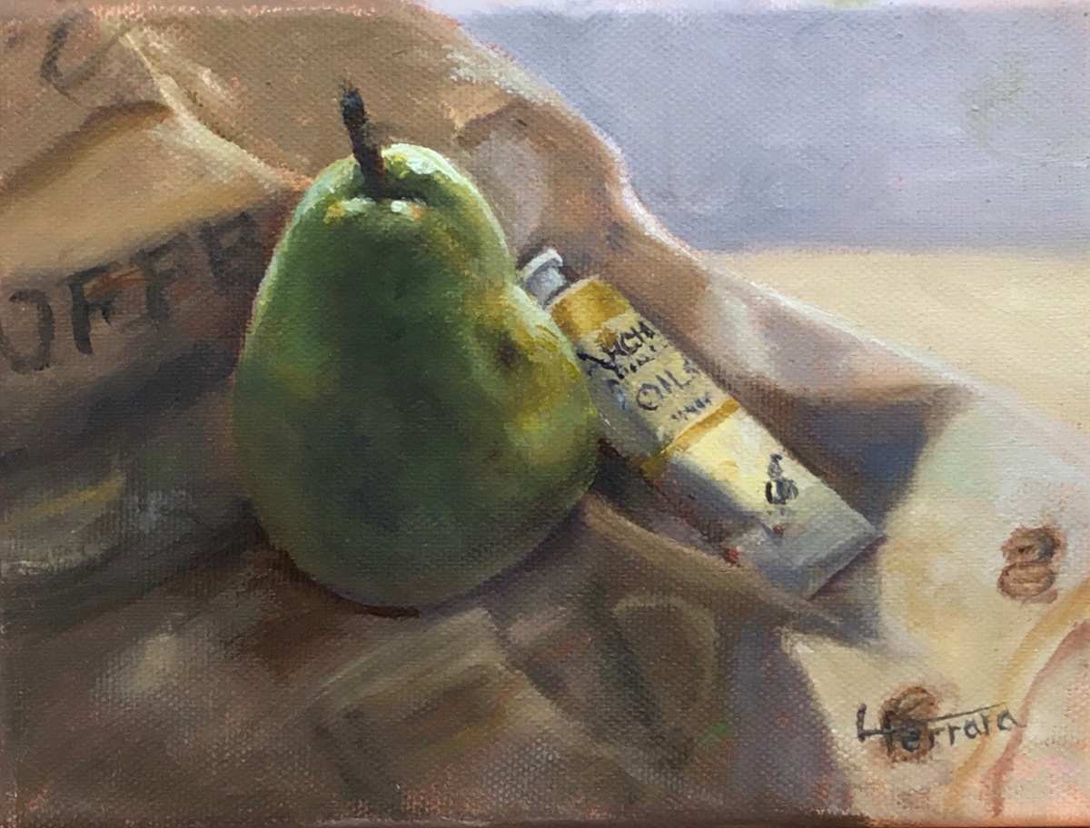Yellow Green Pear by Lina Ferrara, Image 4.