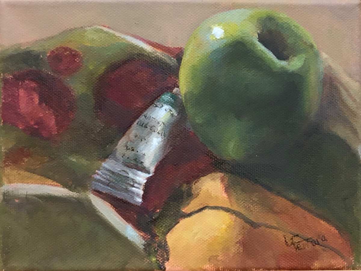 Blue Green Apple by Lina Ferrara, Image 2.