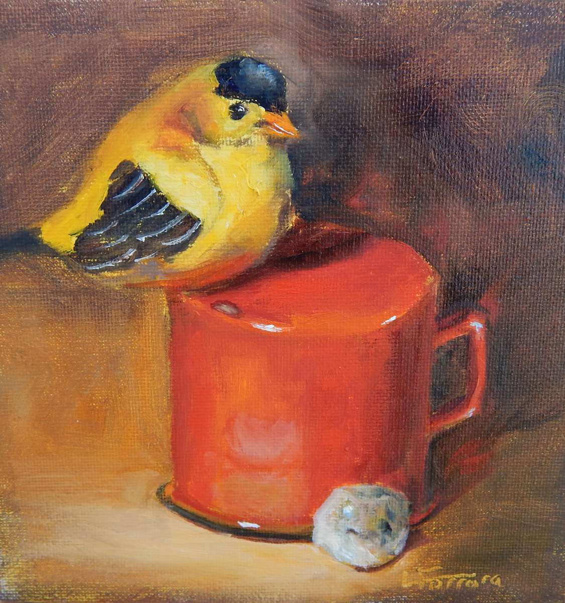 Red Tin Cup by Lina Ferrara, Image 1.