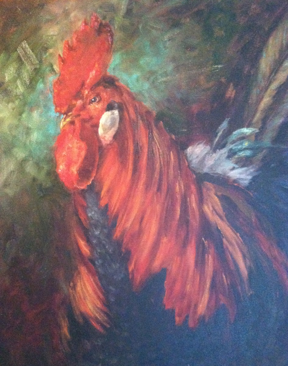 Red Rooster by Lina Ferrara 