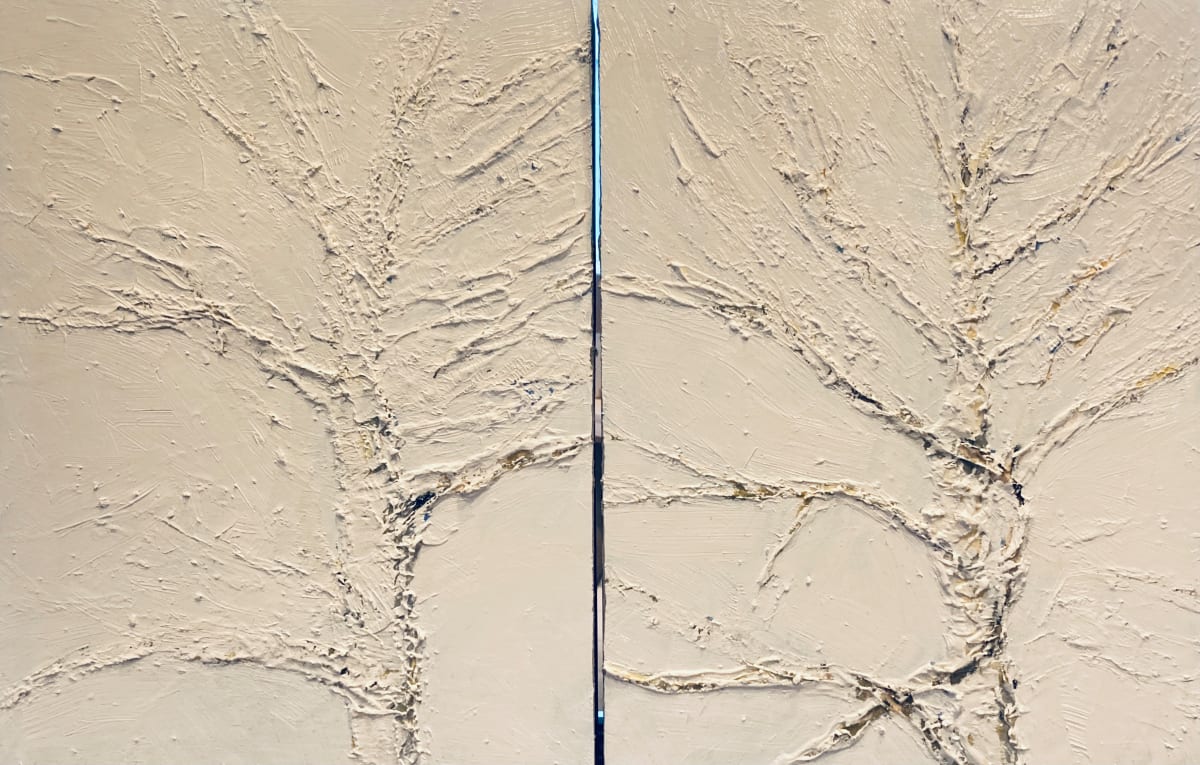 Winter  White Trees by Mary Kamerer Impressionist Painting 