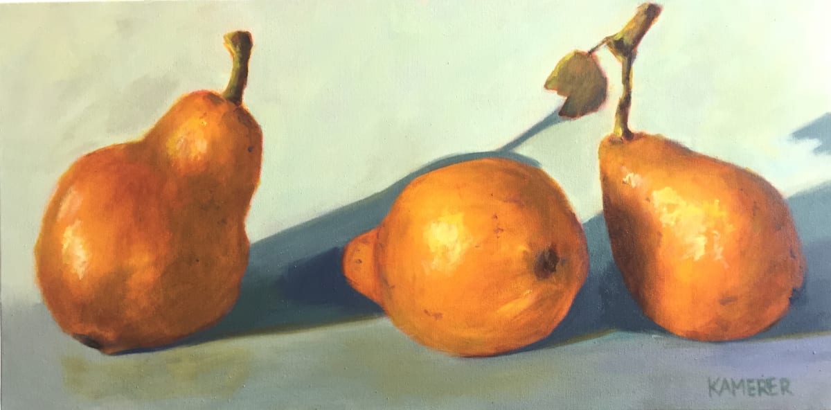 Glazed Pears by Mary Kamerer Impressionist Painting 