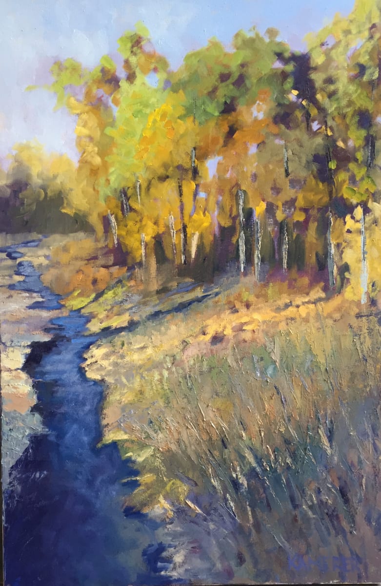 Along the Daily Hike by Mary Kamerer Impressionist Painting 