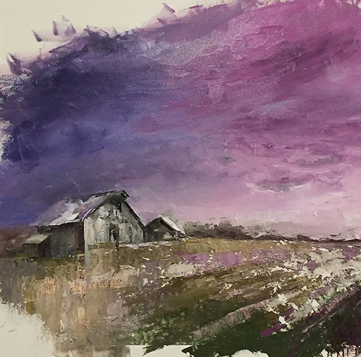 #3 in the Series "Finding Your Homestead"  Majestic Skies Over Fruited Plains by Mary Kamerer Impressionist Painting 