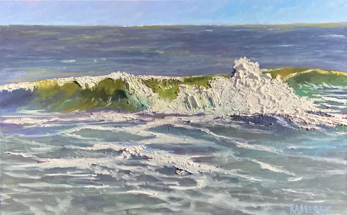 Teal Slip by Mary Kamerer Impressionist Painting 