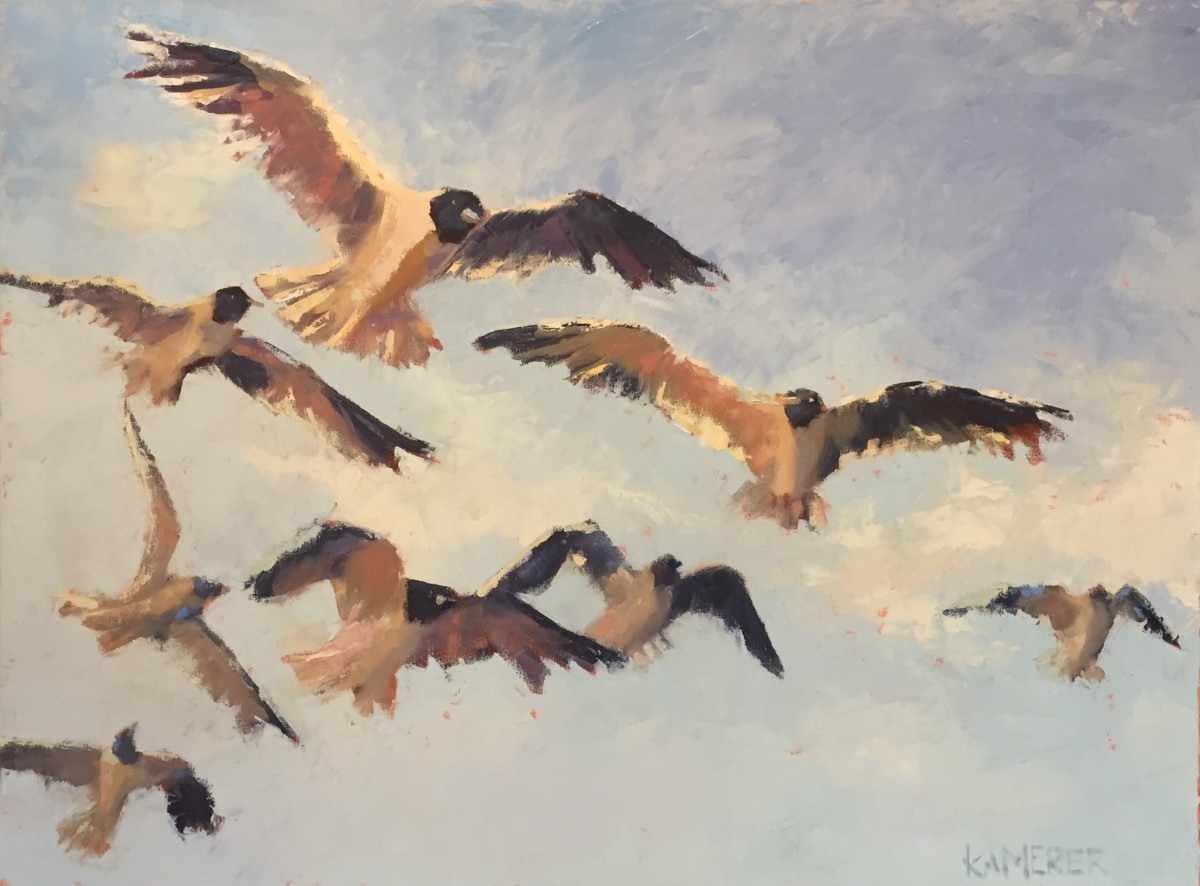 In Flight by Mary Kamerer Impressionist Painting 
