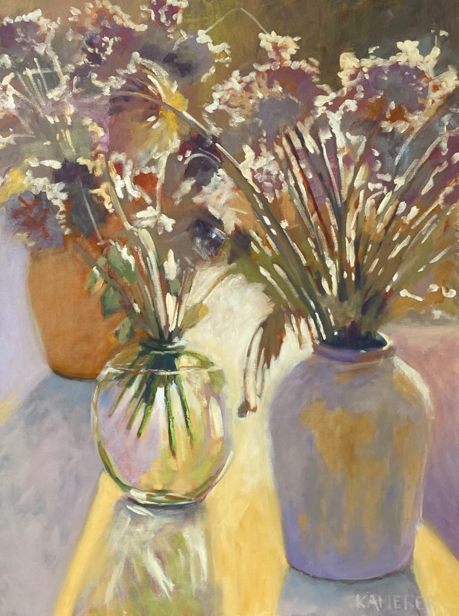 Early Morning for Wildflowers by Mary Kamerer Impressionist Painting 