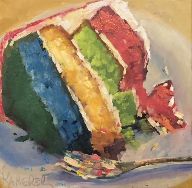 It's a Piece of Cake! by Mary Kamerer Impressionist Painting 