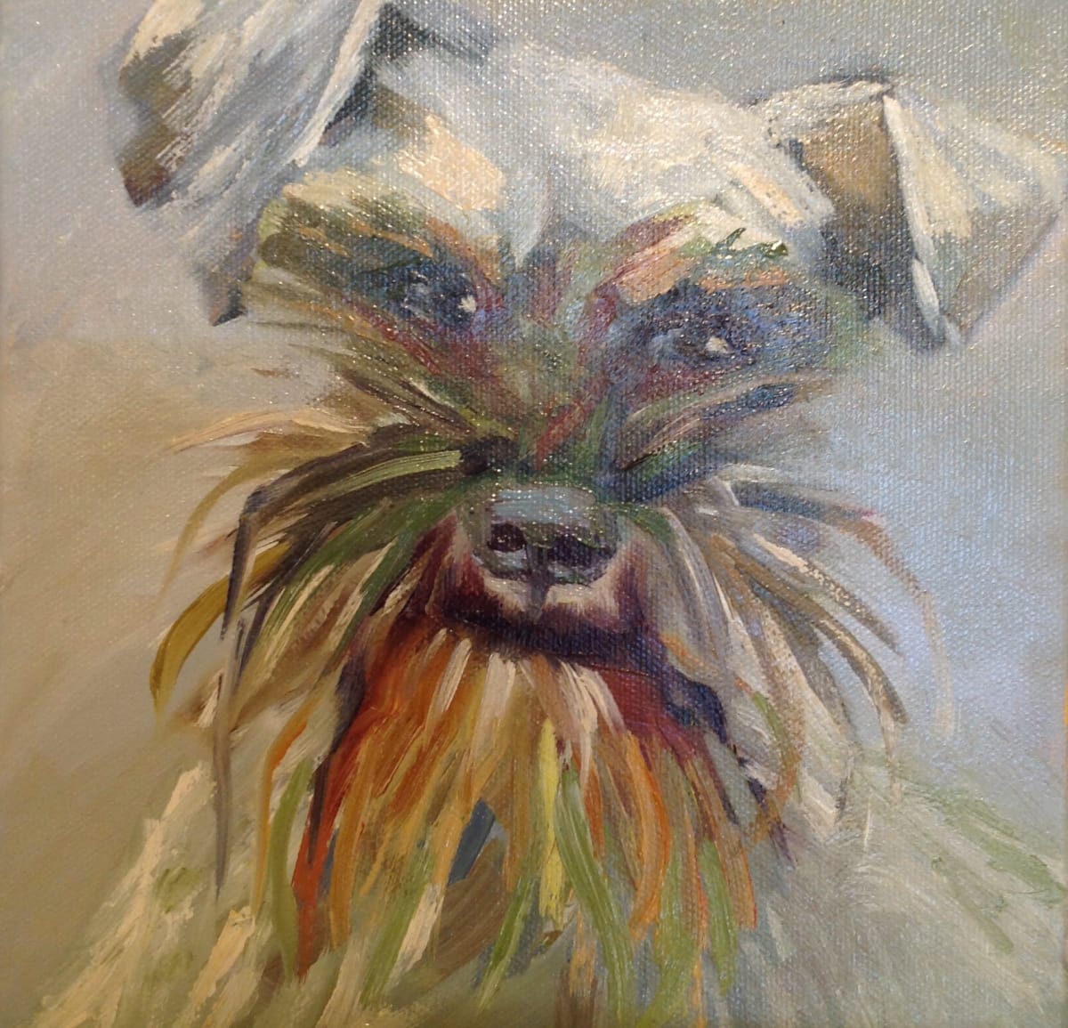 The Schnauzer  Image: A colorful schnauzer for your shelf!