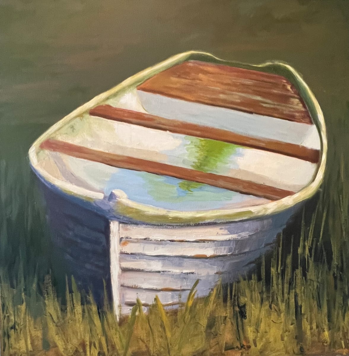 Until Next Summer by Mary Kamerer Impressionist Painting  Image: I love finding beauty in rustic things. They often have the character and textures that make life interesting.  They hold the stories of summers past, spent at the coast or at a lake house. I love bringing back those memories or feelings every time someone looks at my work