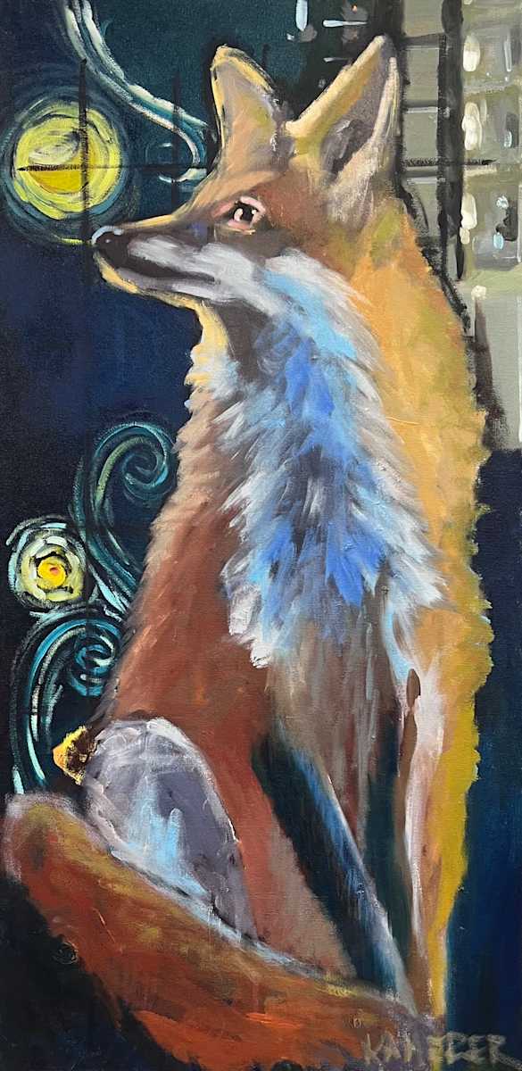 When the City Sleeps by Mary Kamerer Impressionist Painting 