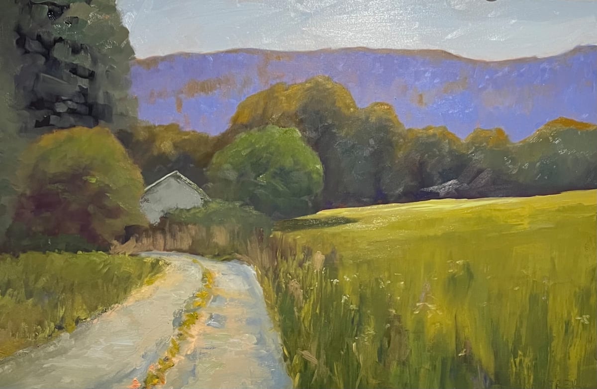 Along the Queen Anne’s Lace by Mary Kamerer Impressionist Painting 