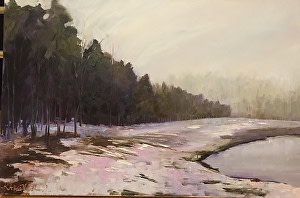 Morning Thaw by Mary Kamerer Impressionist Painting 