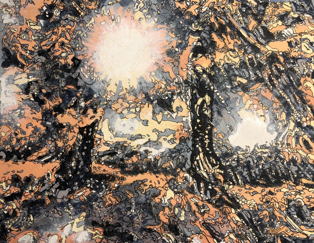 SOLD - Maple Trees in the Fall by Wanda Fraser 