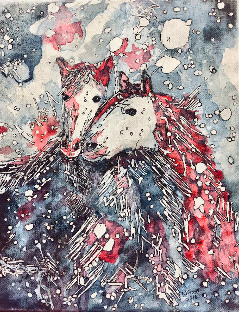 SOLD - Snowdance by Wanda Fraser, Image 1.