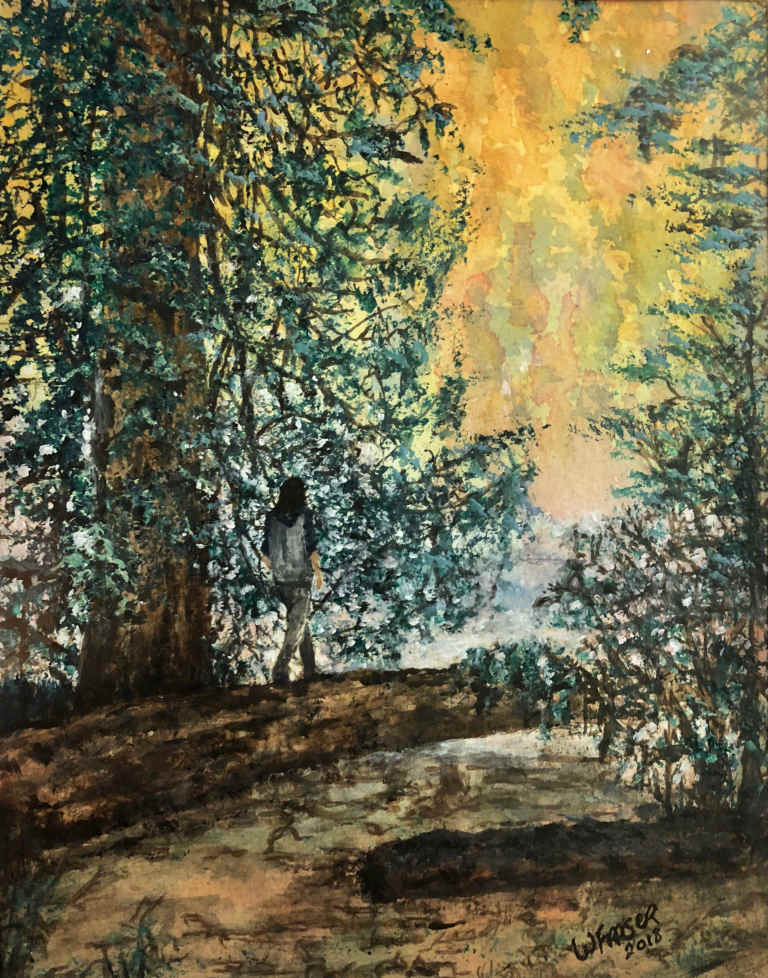 SOLD - Walk in the Forest by Wanda Fraser, Image 1.