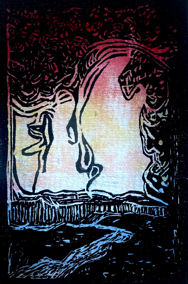 Tree Over River/Multicolour by Wanda Fraser, Image 1.