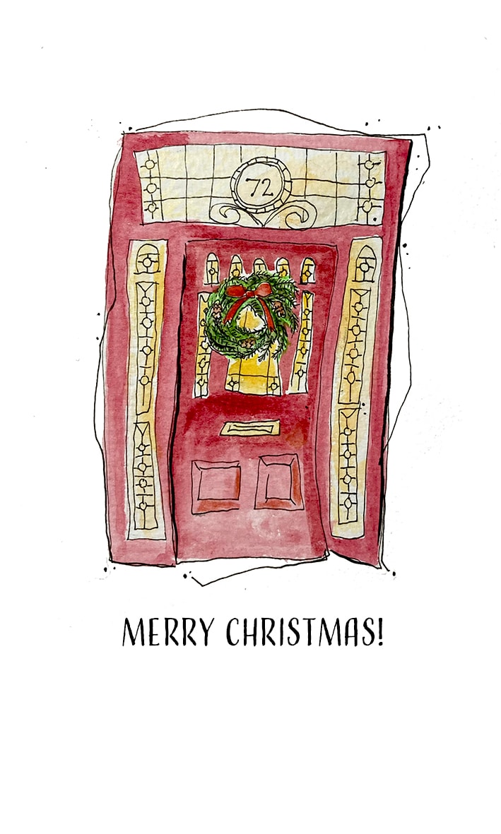 Christmas door by Helen Bennett 