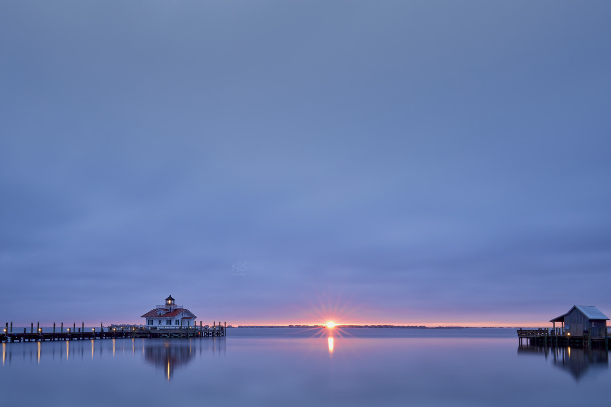 Monteo Lighthouse Sunrise by Kent Burkhardsmeier 