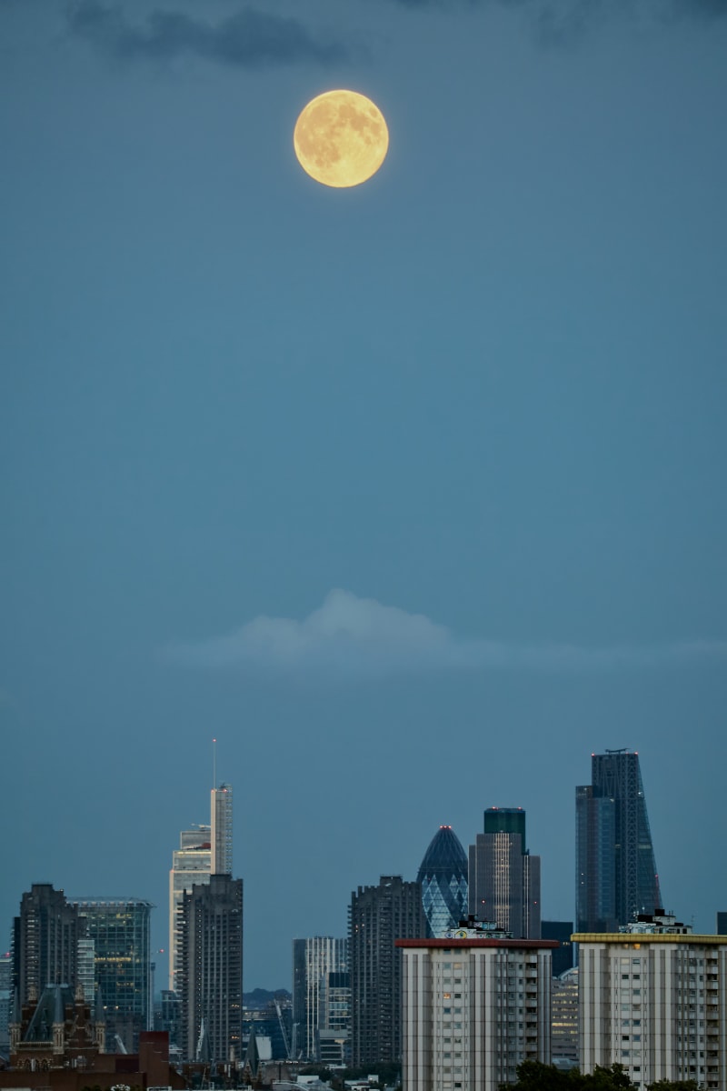 Moon Rise Over London #1 of 25 by Kent Burkhardsmeier 