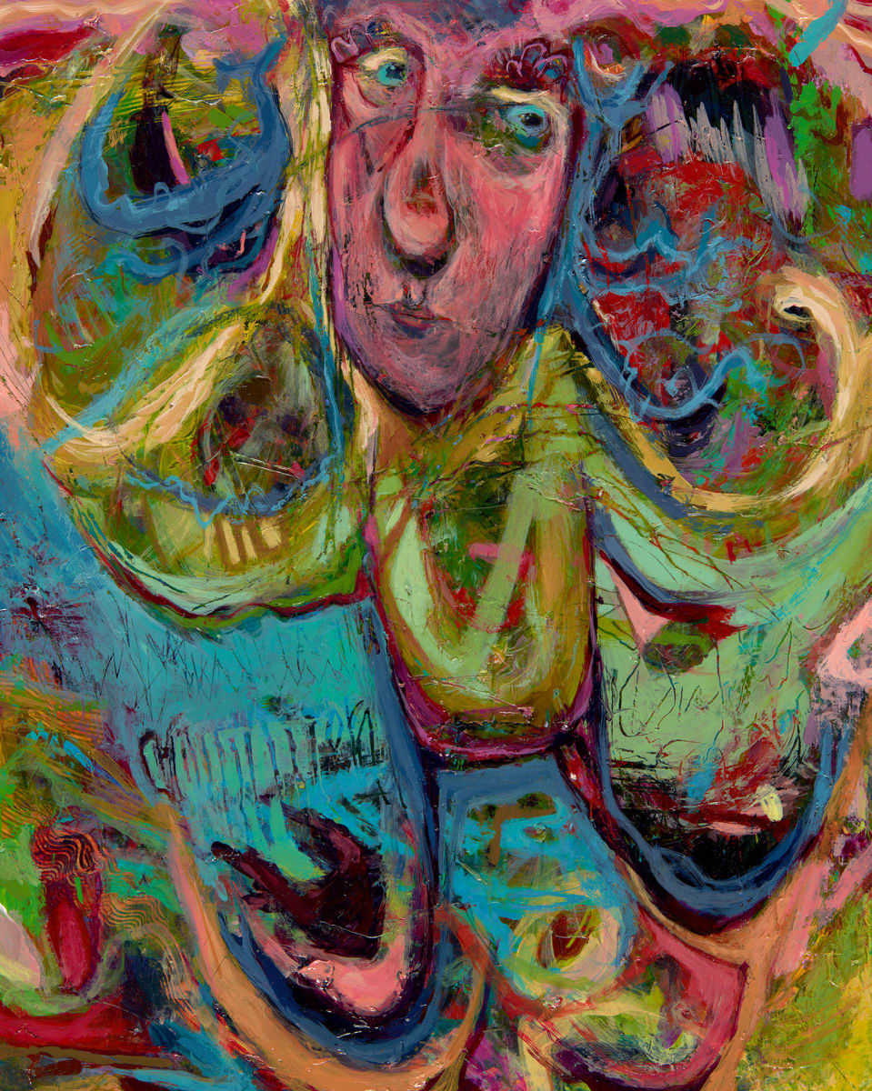 No Intention  Image: Striking detail. Intense emotion. Visceral. Scarring. A journey.
Unbeknownst intention.
My hand makes the marks it wants to.
My head doesn't know where the painting is going.
I have little control as to where the painting is heading.
