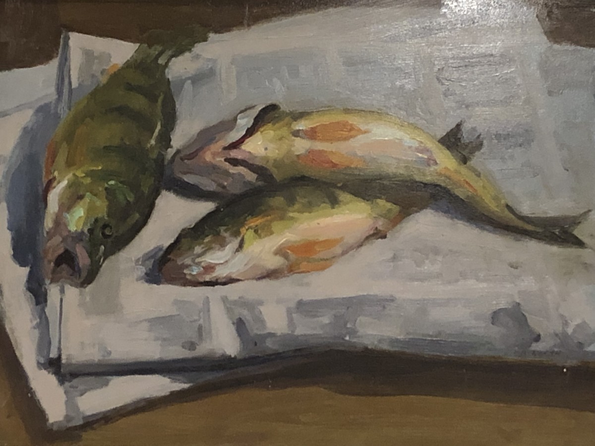 Fat Winter Perch by Bruce North Artwork 