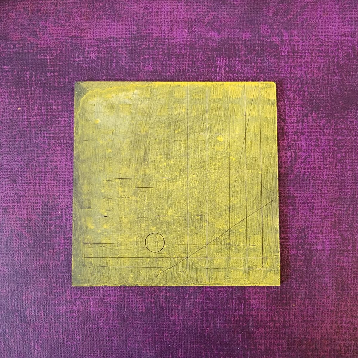 Purple with Green Square by Jude Barton 