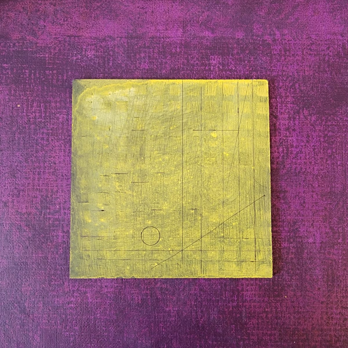 Purple with Green Square by Jude Barton, Image 1.
