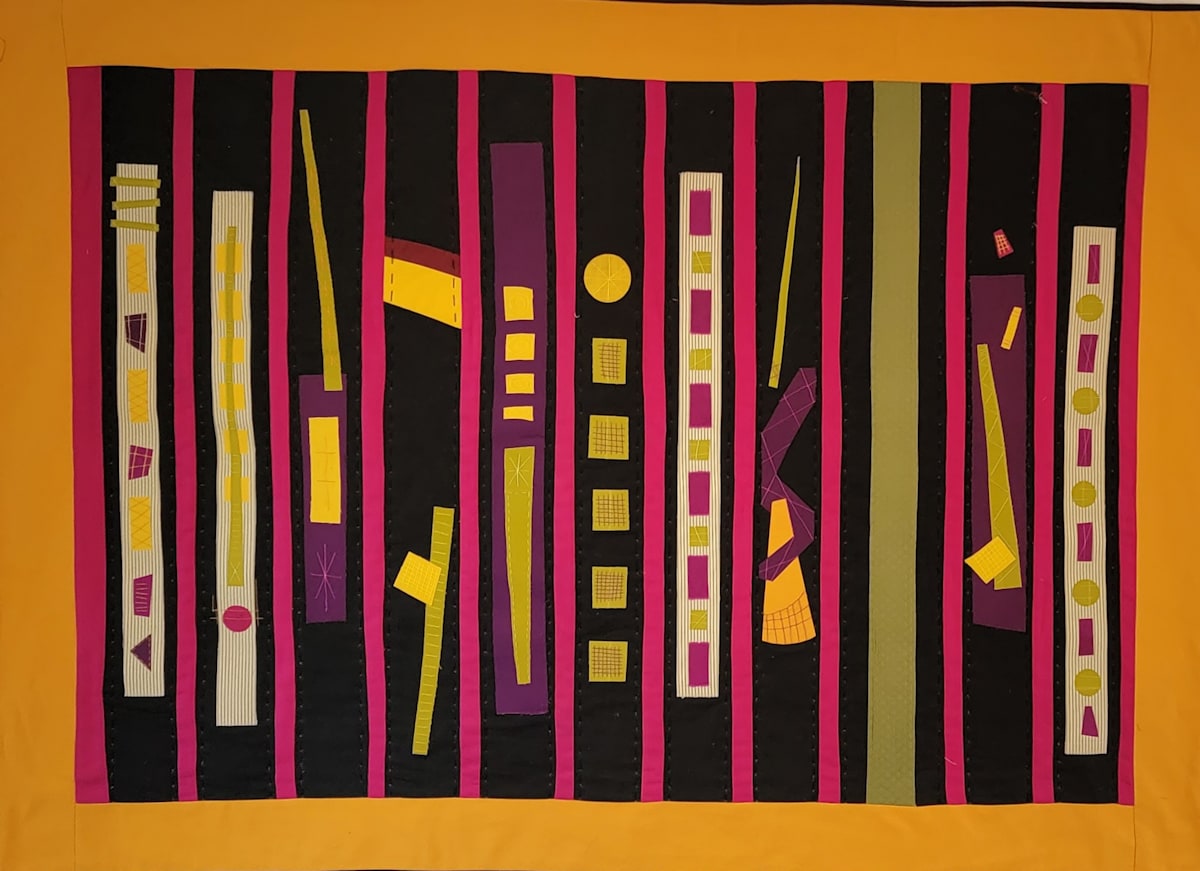 Fabric Collage improv 5 by Jude Barton, Image 1.