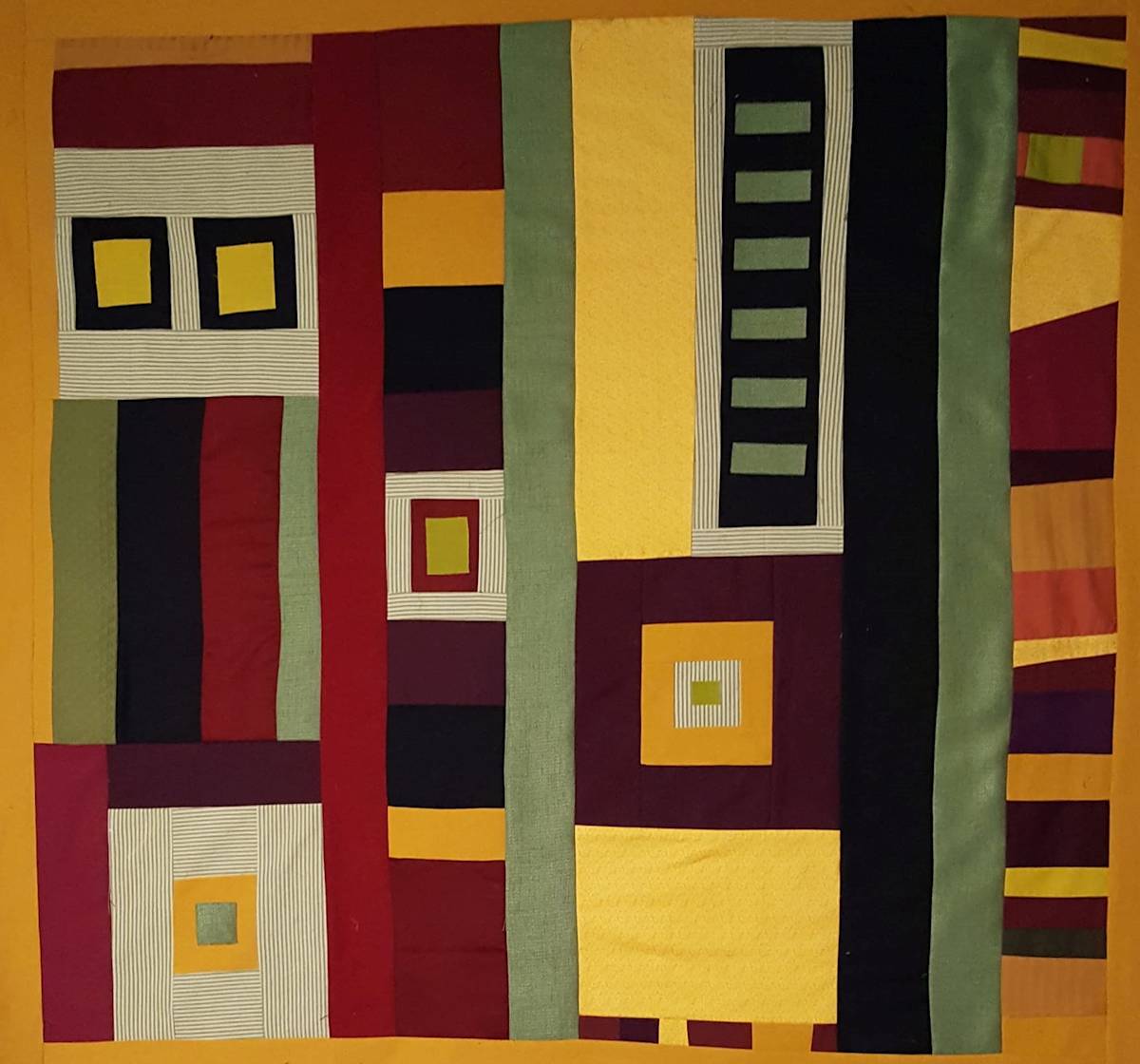 Fabric Collage improv 6 by Jude Barton, Image 1.