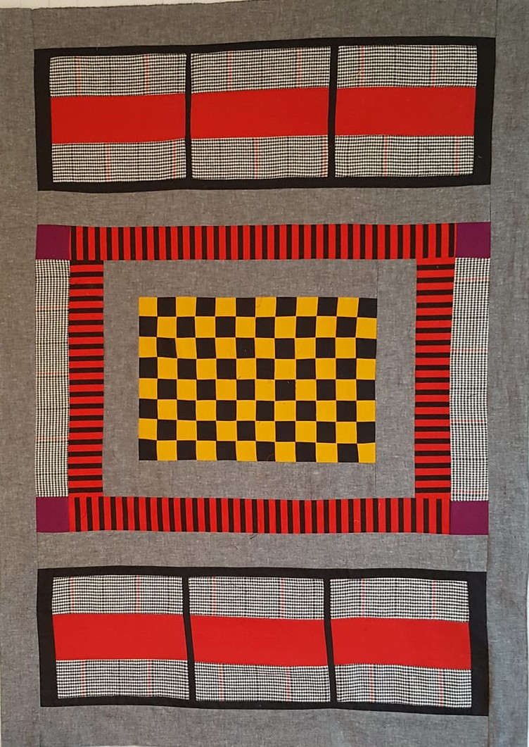 Fabric Collage Iimprov 10 by Jude Barton, Image 1.