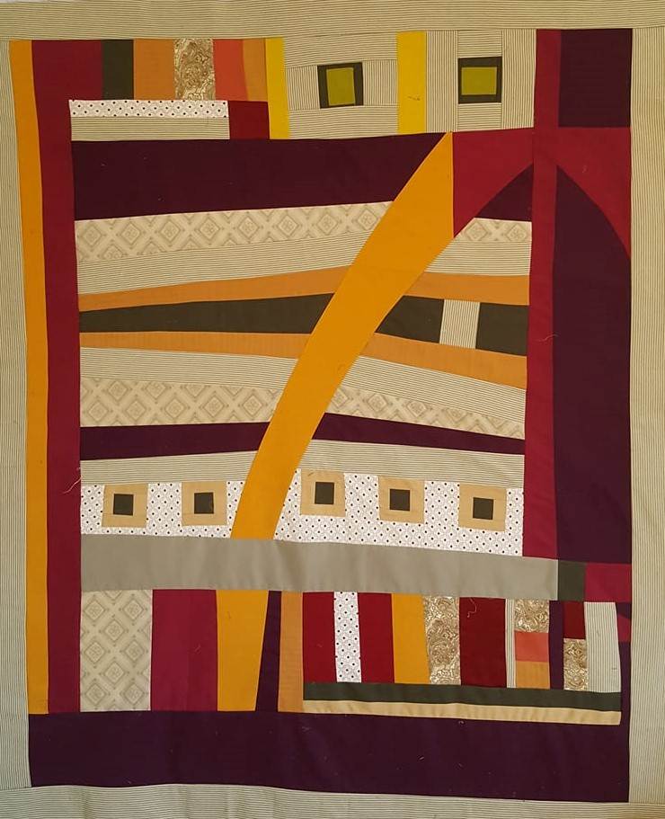 Fabric Collage Improv 3 by Jude Barton, Image 1.