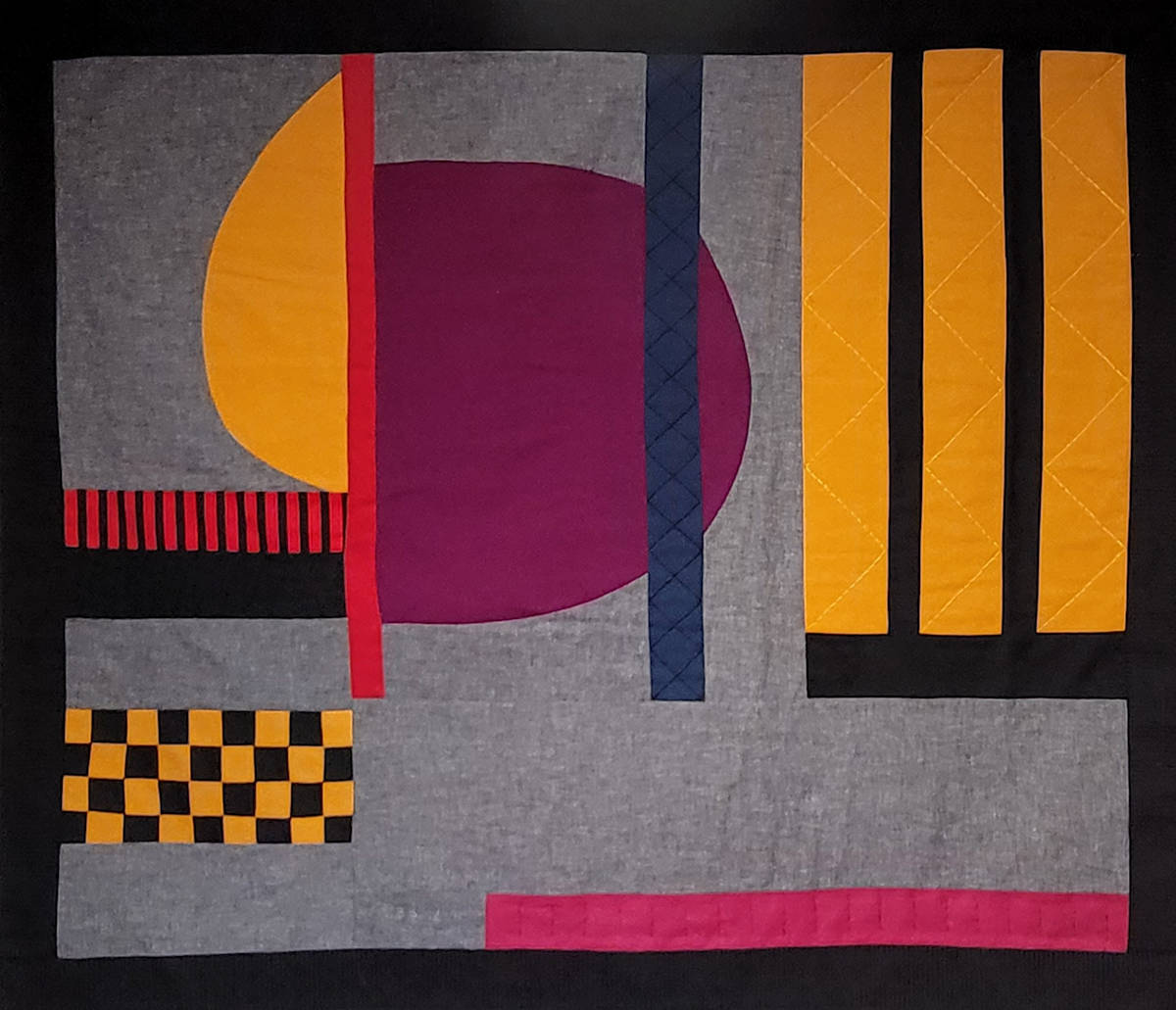 Fabric collage improv 9 by Jude Barton, Image 1.
