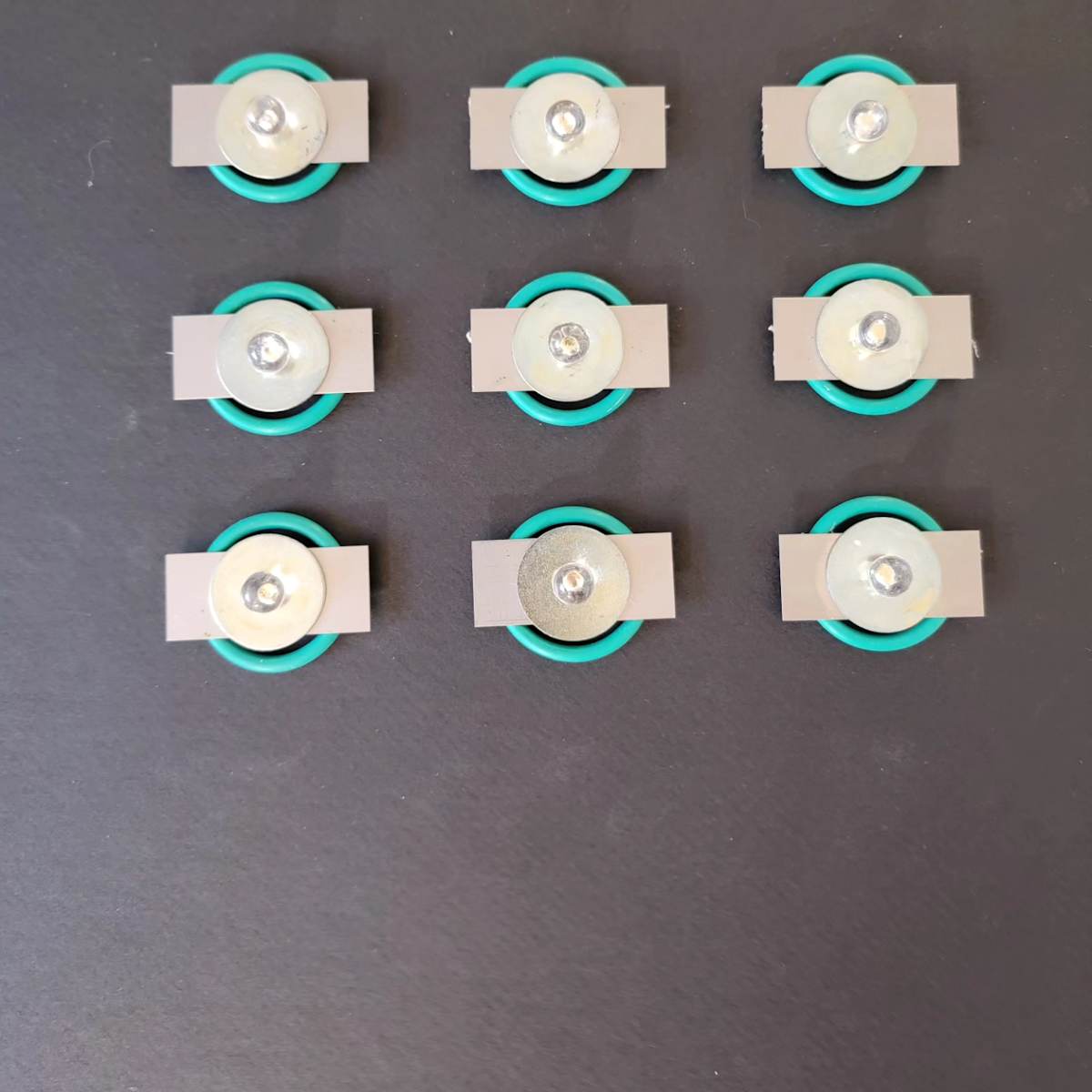 Turquoise O-Rings with Blades by Jude Barton 