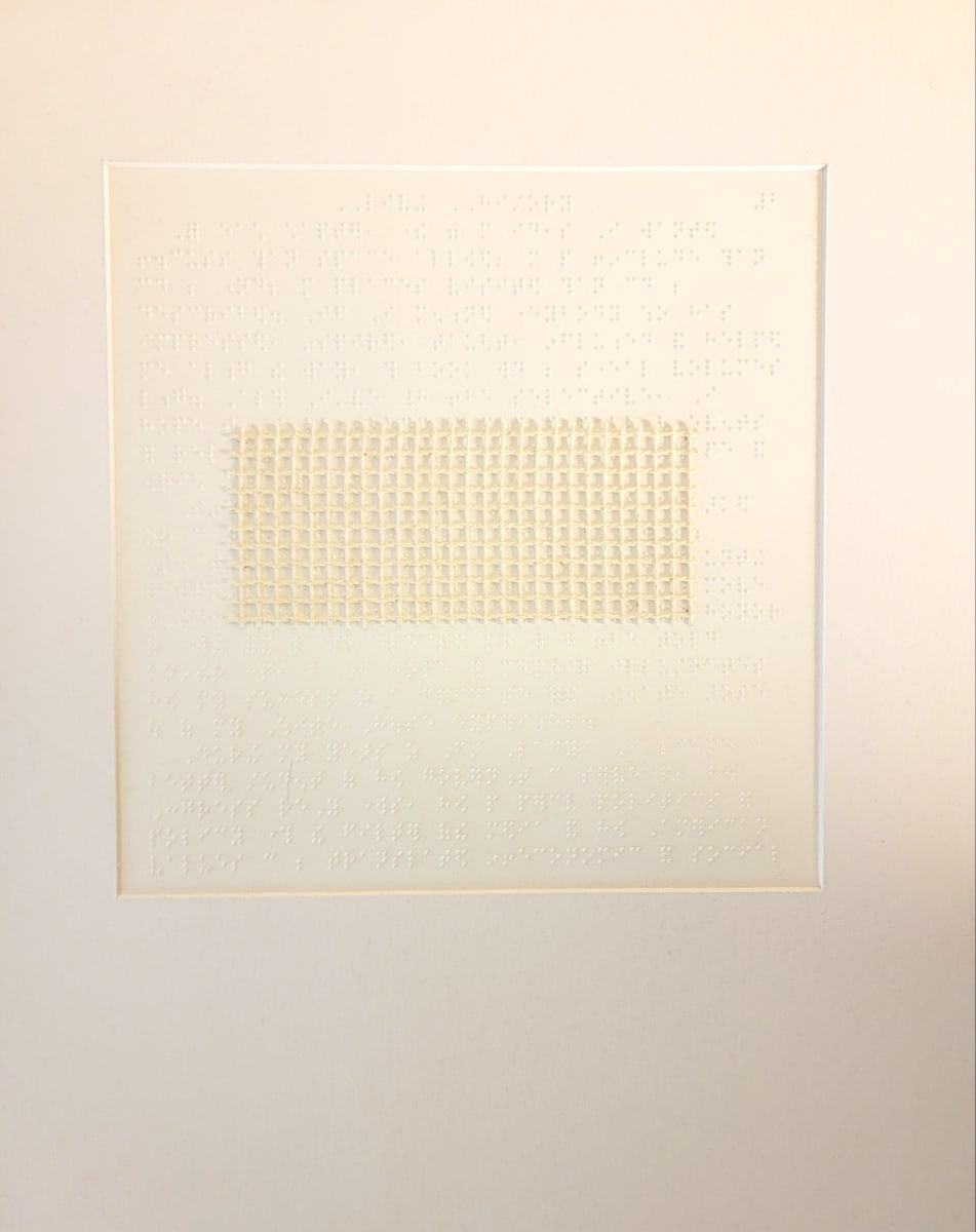 White Mesh on Braille by Jude Barton 