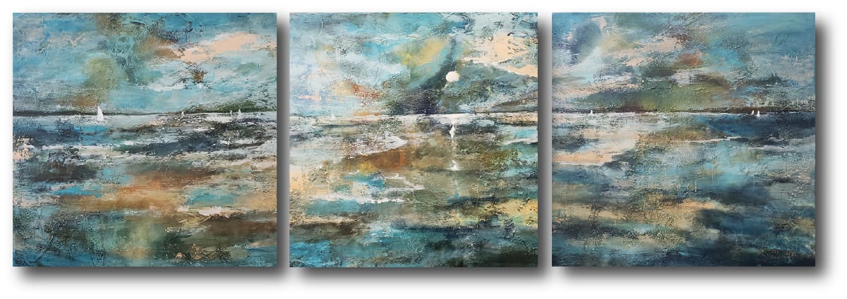Beach Reflections Triptych 