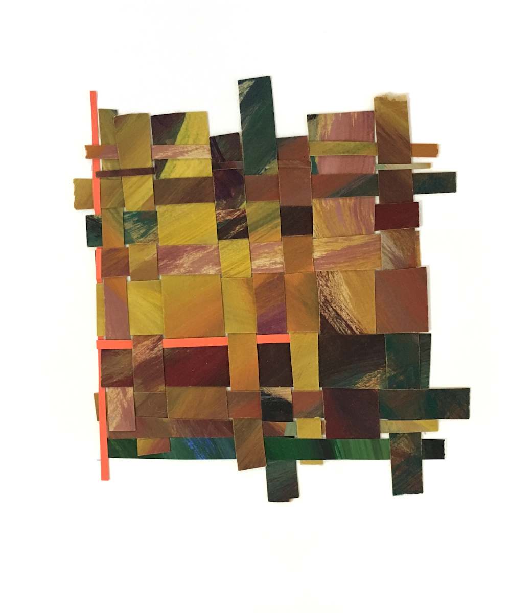 Woven Figure Orange Line by Karin Stack, Image 1.