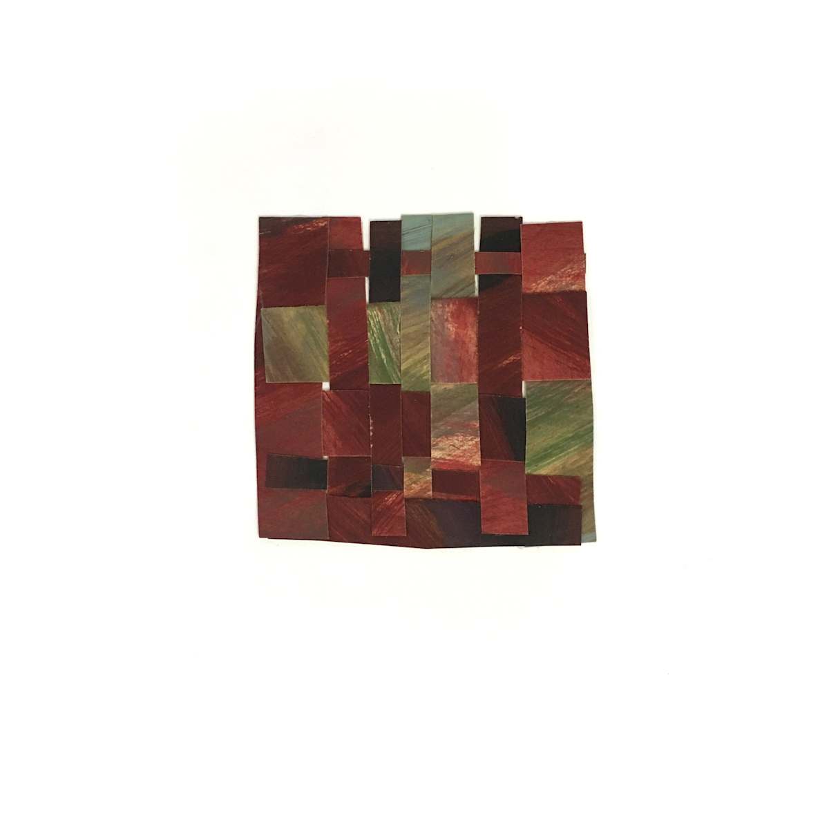 Woven Dark Alizarin Grid by Karin Stack, Image 1.